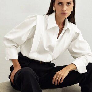 COMMENSE 🤍  Oversized Button Down Shirt - Size S